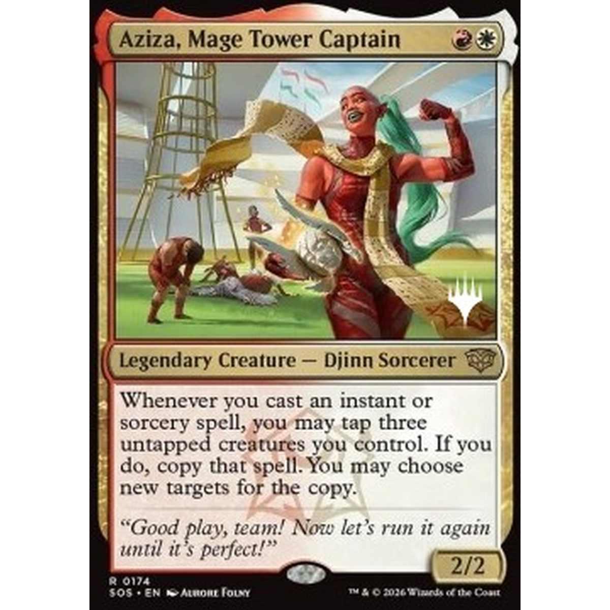 Aziza, Mage Tower Captain - Aziza, Mage Tower Captain - [PSOS][NM] [Foil]
