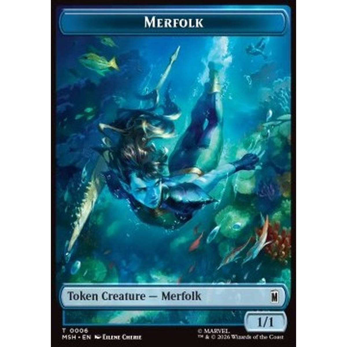 Merfolk Token (U 1/1) // Doombot Token (A 3/3) - Merfolk Token (U 1/1) // Doombot Token (A 3/3) - [TMSH][NM]