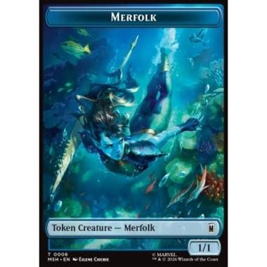 Merfolk Token (U 1/1) // Doombot Token (A 3/3) - Merfolk Token (U 1/1) // Doombot Token (A 3/3) - [TMSH][NM]