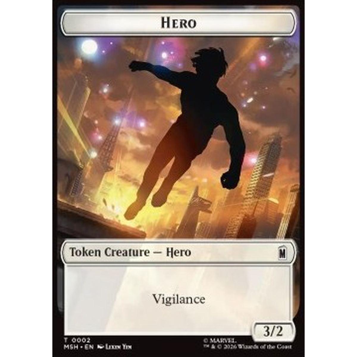 Hero Token (W 3/2) // Robot Villain Token (A 2/2) - Hero Token (W 3/2) // Robot Villain Token (A 2/2) - [TMSH][NM]