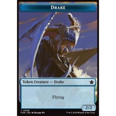 Drake Token (U 2/2) // Goblin Token (R 1/1) - Drake Token (U 2/2) // Goblin Token (R 1/1) - [TFDN][NM] [Foil]