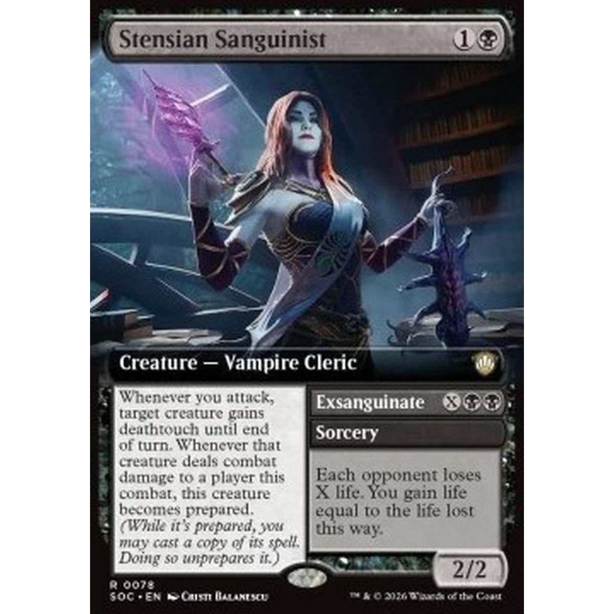 Stensian Sanguinist // Exsanguinate - Stensian Sanguinist // Exsanguinate - [XSOC][NM]