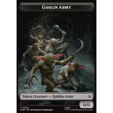 Goblin Army Token (B 0/0) // Human Soldier Token (W 1/1) - Goblin Army Token (B 0/0) // Human Soldier Token (W 1/1) - [THOB][NM] [Foil]