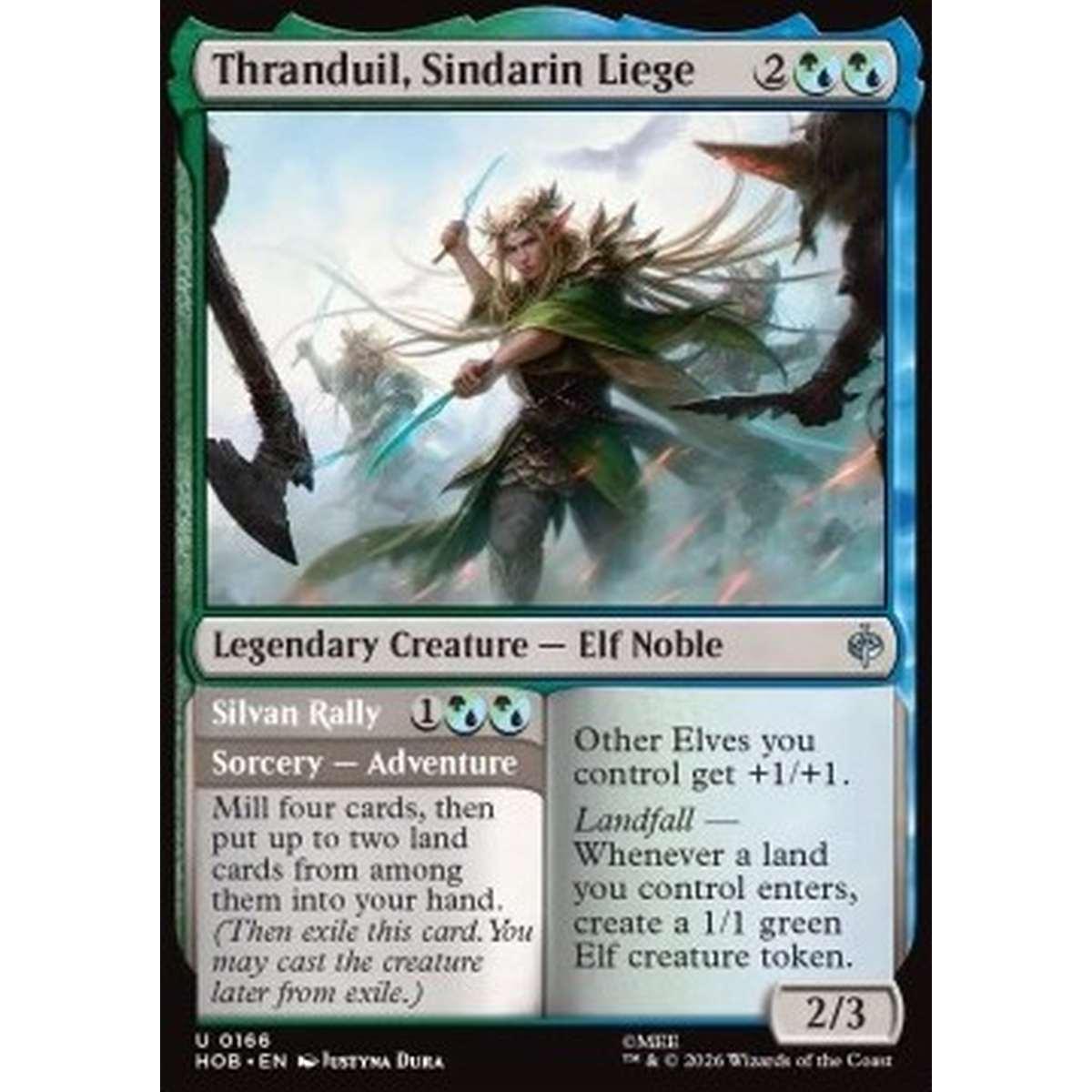 Thranduil, Sindarin Liege // Silvan Rally - Thranduil, Sindarin Liege // Silvan Rally - [HOB][NM] [Foil]