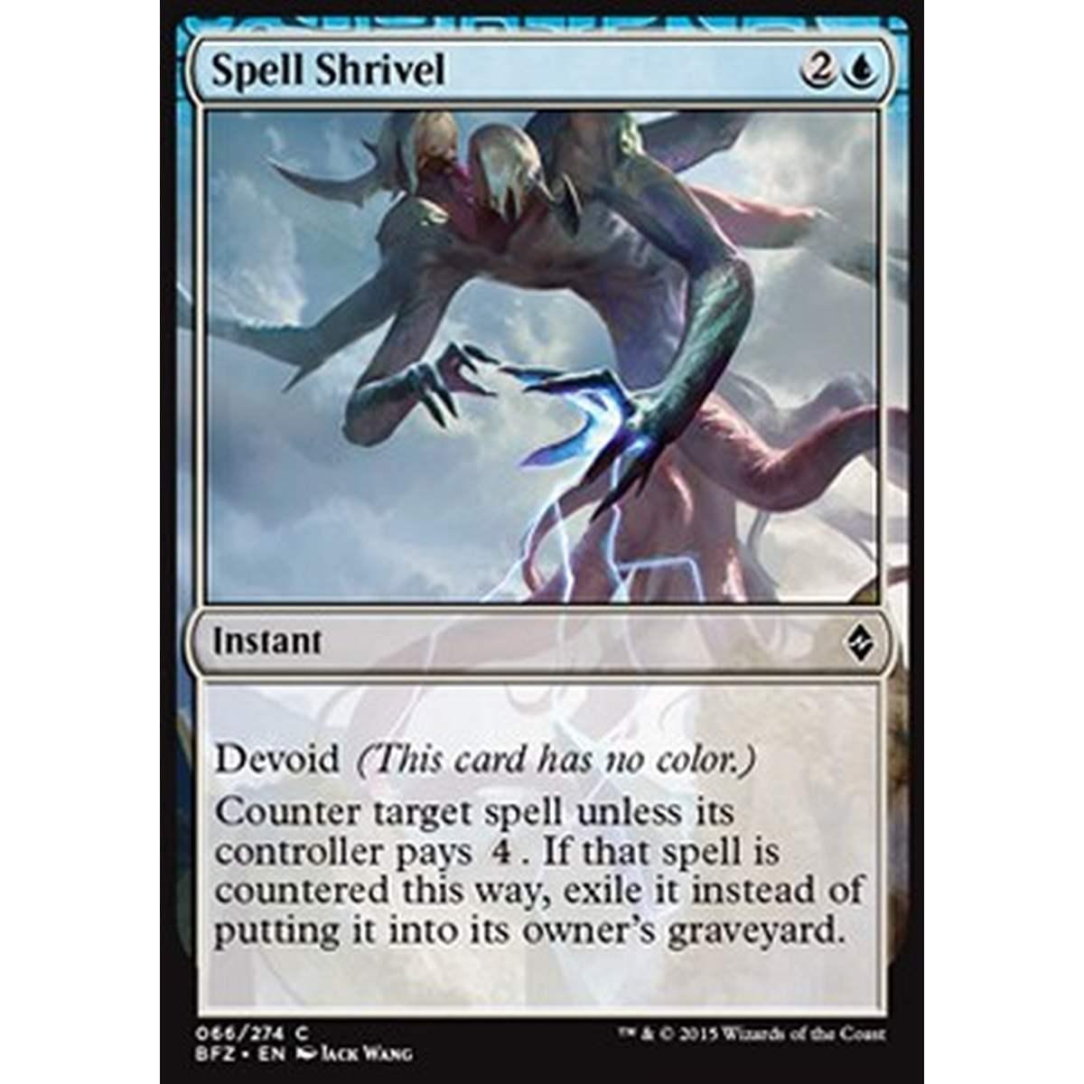 Spell Shrivel - Avvizzimento Magico - [BFZ] [NM]
