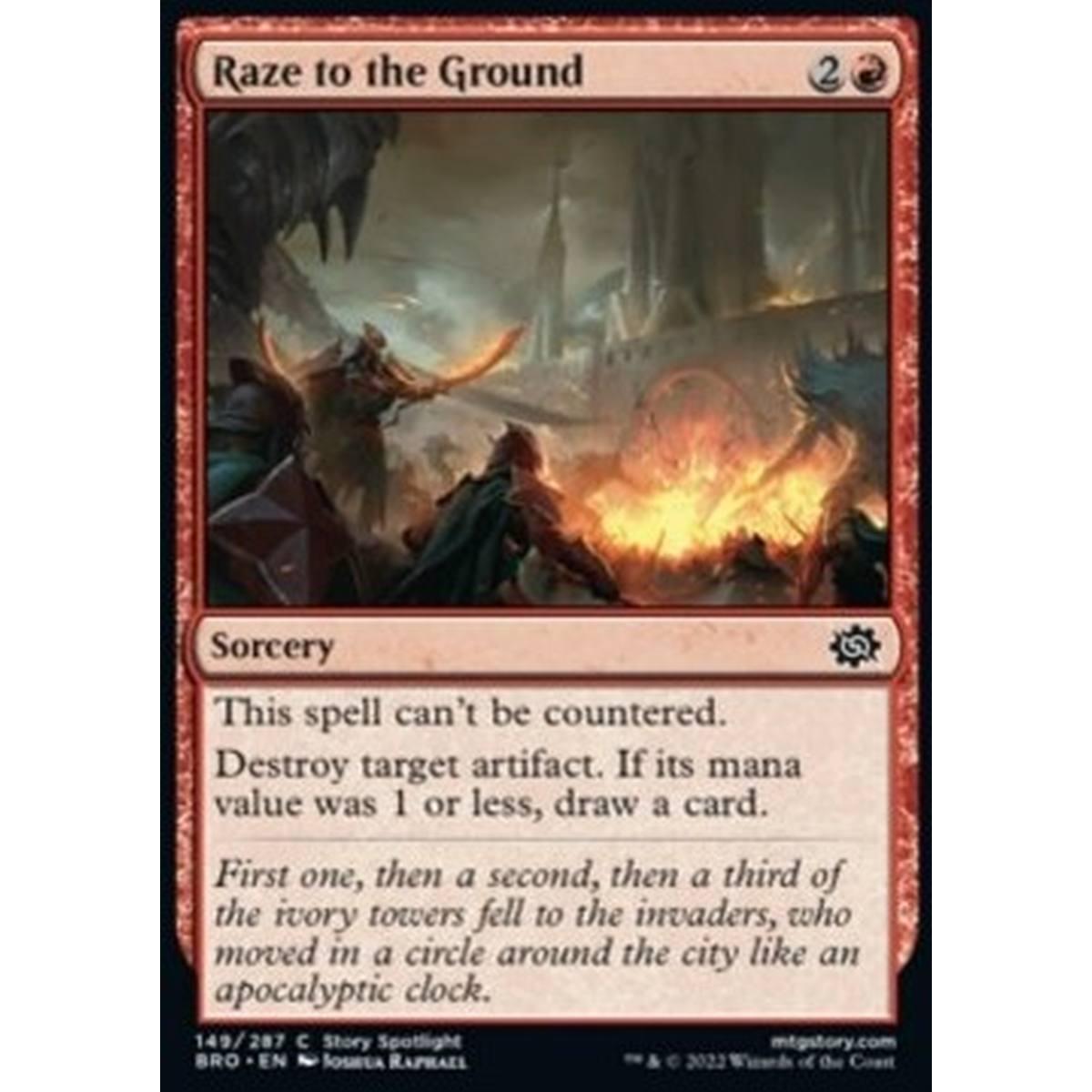 Raze to the Ground - Raze to the Ground - [BRO] [NM] [Foil]