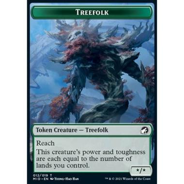 Treefolk Token (Green */* Reach) - Treefolk Token (Green */* Reach) - [XMID] [NM]
