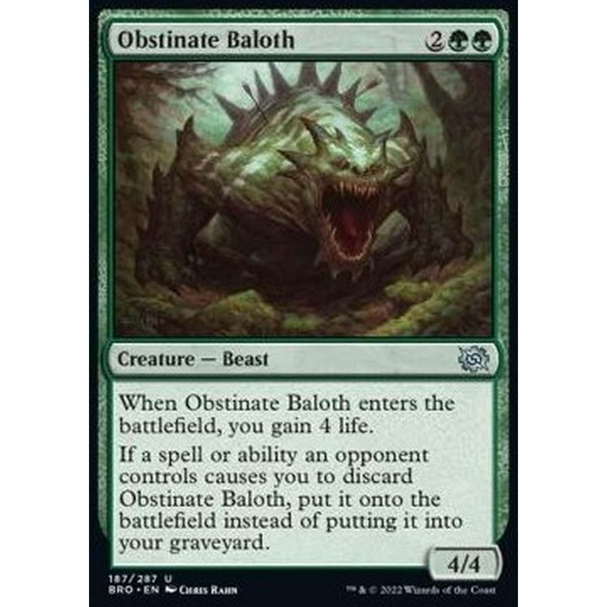 Obstinate Baloth - Obstinate Baloth - [BRO] [NM]