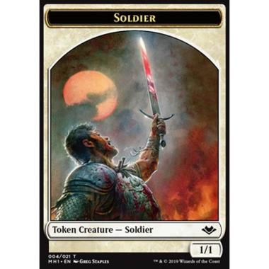 Soldier Token (W 1/1) // Rhino Token (G 4/4) - Soldier Token (W 1/1) // Rhino Token (G 4/4) - [MH1] [NM]