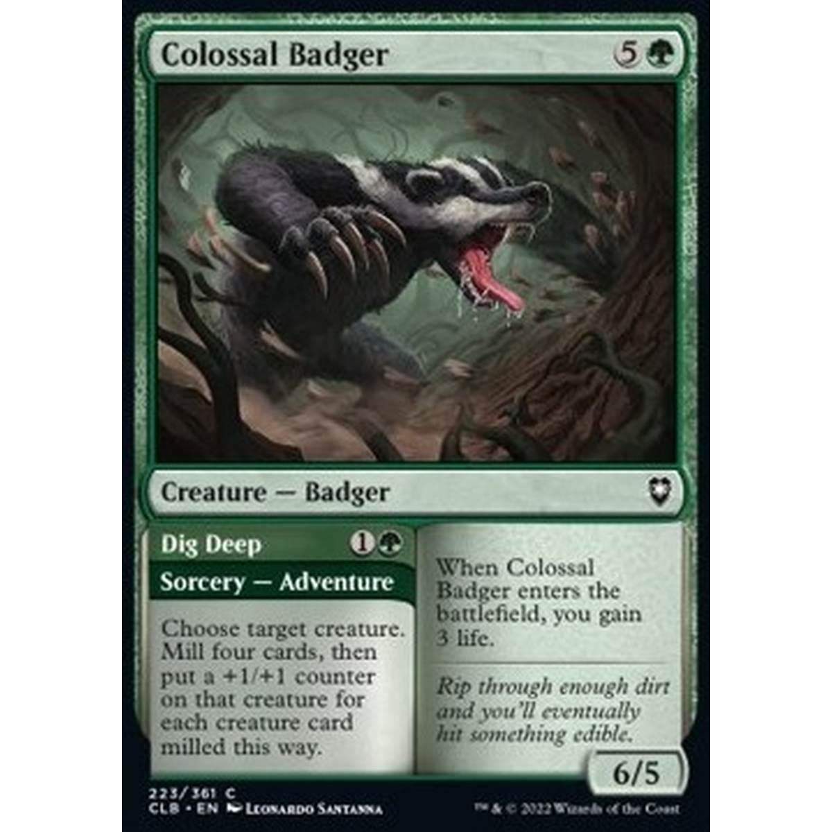 Colossal Badger // Dig Deep - Colossal Badger // Dig Deep - [CLB] [NM] [Foil]