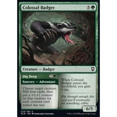Colossal Badger // Dig Deep - Tasso Colossale // Scavare a Fondo - [CLB] [NM] [Foil]