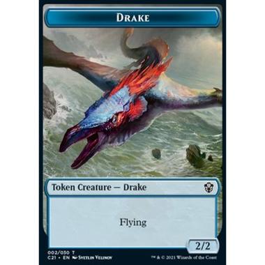Drake Token (U 2/2) // Elemental Token (UR 4/4) - Drake Token (U 2/2) // Elemental Token (UR 4/4) - [XC21] [NM]