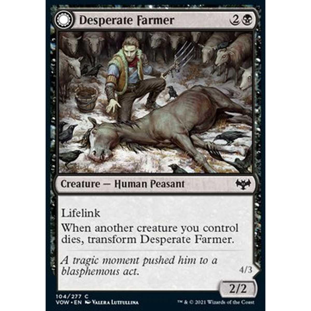 Desperate Farmer // Depraved Harvester - Contadino Disperato // Mietitore Depravato - [VOW] [NM] [Foil]