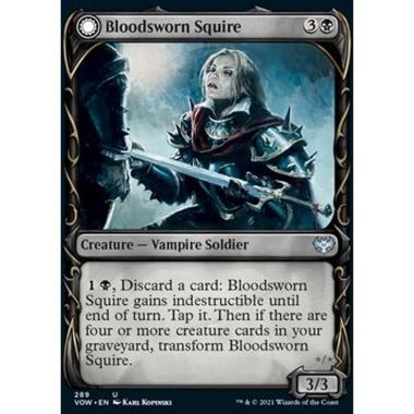 Bloodsworn Squire // Bloodsworn Knight - Scudiera Sanguefedele // Cavaliera Sanguefedele - [XVOW] [NM]
