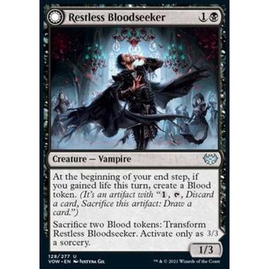 Restless Bloodseeker // Bloodsoaked Reveler - Cercasangue Inquieto // Dissoluto Inondato di Sangue - [VOW] [NM]