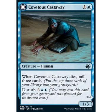 Covetous Castaway // Ghostly Castigator - Naufrago Bramoso // Punitore Spettrale - [MID] [NM]