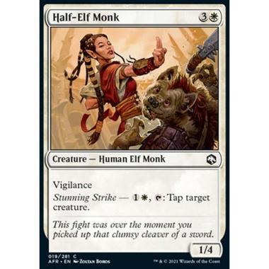 Half-Elf Monk - Mezzelfa Monaca - [AFR] [NM] [Foil]