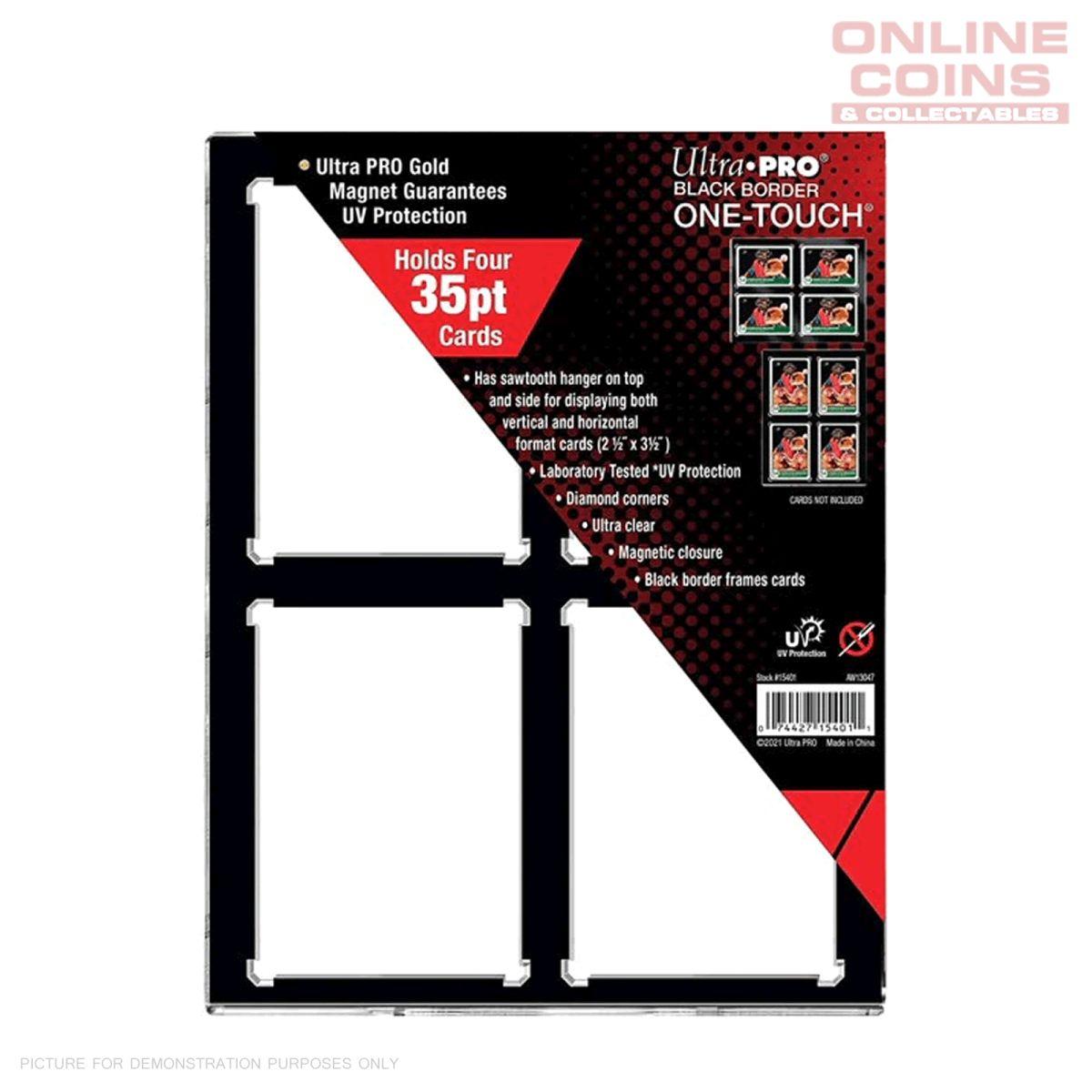 ONE-TOUCH 4 Card Black Border UV Magnetic Holder ULTRA PRO - 35 PT