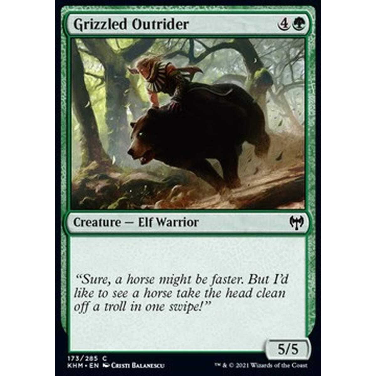 Grizzled Outrider - Grizzled Outrider - [KHM] [NM] [Foil]