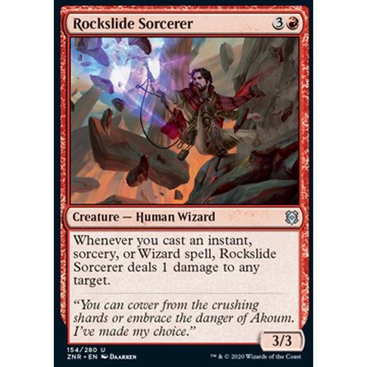 Rockslide Sorcerer - Stregone delle Frane - [ZNR] [NM]