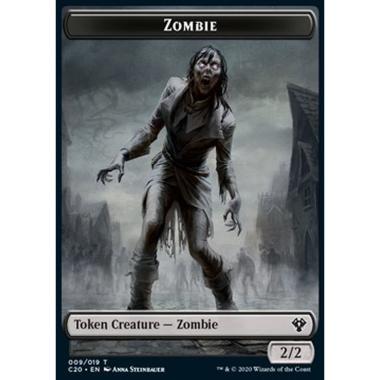 Zombie Token (B 2/2) // Human Soldier Token (W 1/1) (V.3) - Zombie Token (B 2/2) // Human Soldier Token (W 1/1) (V.3) - [C20] [NM]