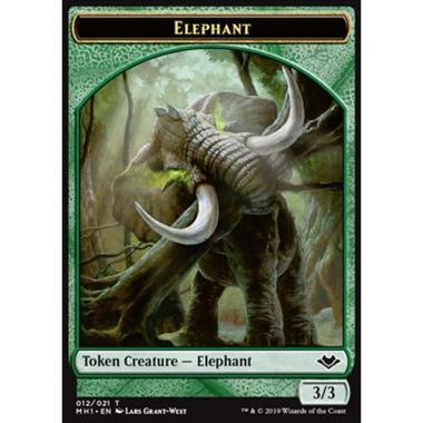 Elephant Token (Green 3/3) - Elephant Token (Green 3/3) - [MH1] [NM] [Foil]