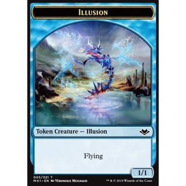 Illusion Token (Blue 1/1 Flying) - Illusion Token (Blue 1/1 Flying) - [MH1] [NM] [Foil]