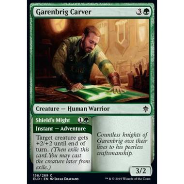 Garenbrig Carver // Shield's Might - Intagliatore di Garenponte // Potenza dello Scudo - [ELD] [NM] [Foil]