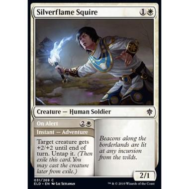 Silverflame Squire // On Alert - Scudiero della Fiammargento // In Allerta - [ELD] [NM] [Foil]
