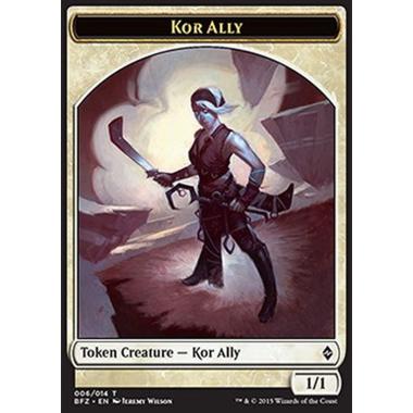 Kor Ally Token (White 1/1) - Kor Ally Token (White 1/1) - [BFZ] [NM]