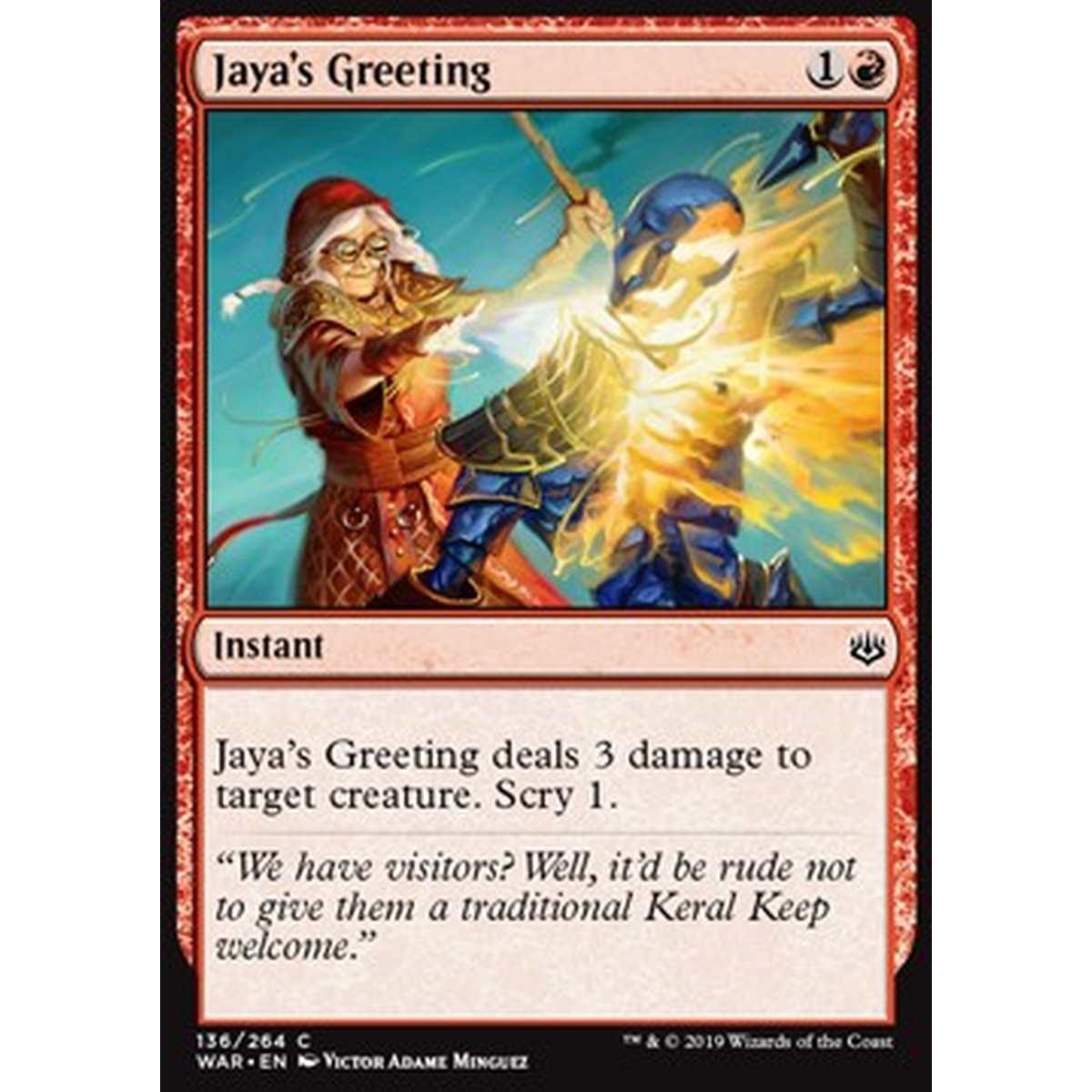 Jaya's Greeting - Saluto di Jaya - [WAR] [NM] [Foil]