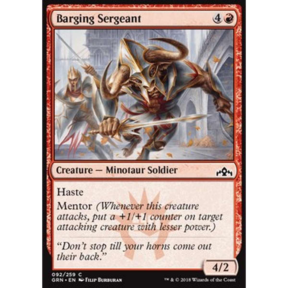 Barging Sergeant - Sergente Irrompente - [GRN] [NM] [Foil]