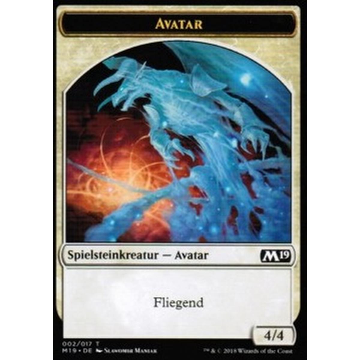 Avatar Token (White 4/4) - Avatar Token (White 4/4) - [M19] [NM]