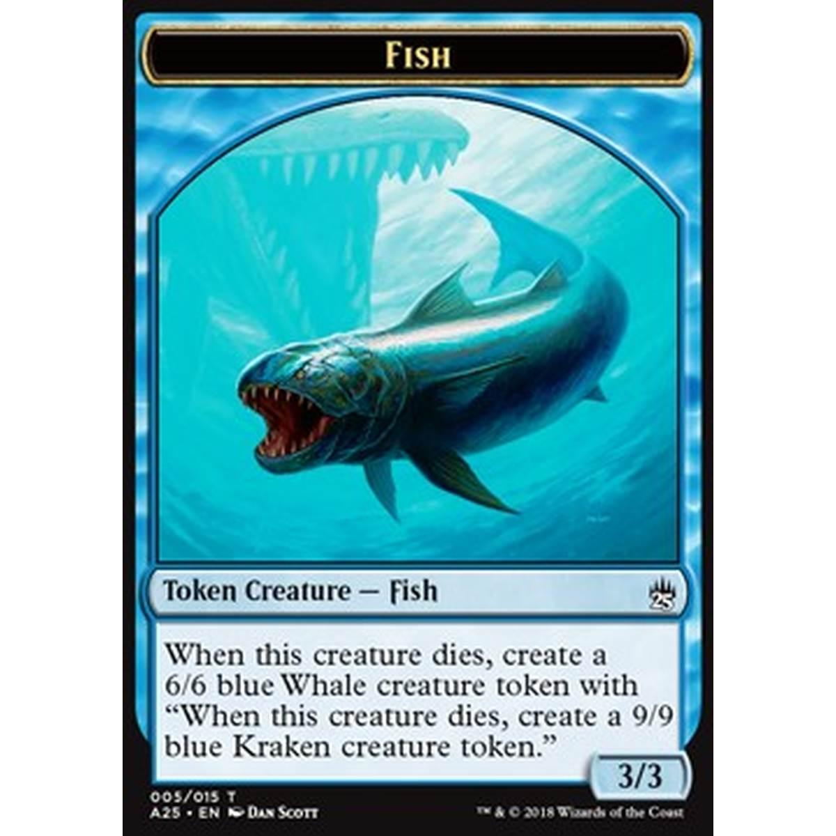 Fish Token (Blue 3/3) - Fish Token (Blue 3/3) - [A25] [NM]