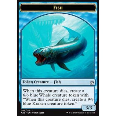 Fish Token (Blue 3/3) - Fish Token (Blue 3/3) - [A25] [NM]