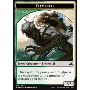 Elemental Token (Green and White */*) - Elemental Token (Green and White */*) - [MM3] [NM]