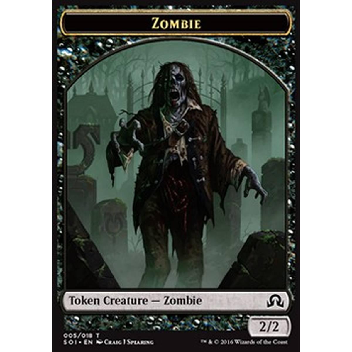 Zombie Token (Black 2/2) - Zombie Token (Black 2/2) - [SOI] [NM]