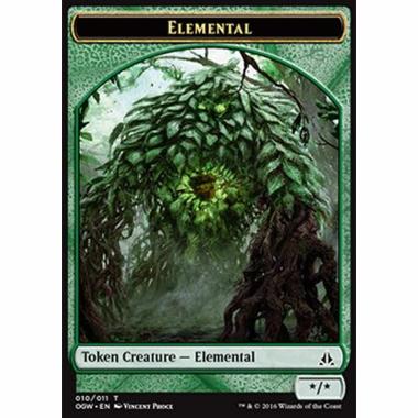 Elemental Token (Green */*) - Elemental Token (Green */*) - [OGW] [NM]