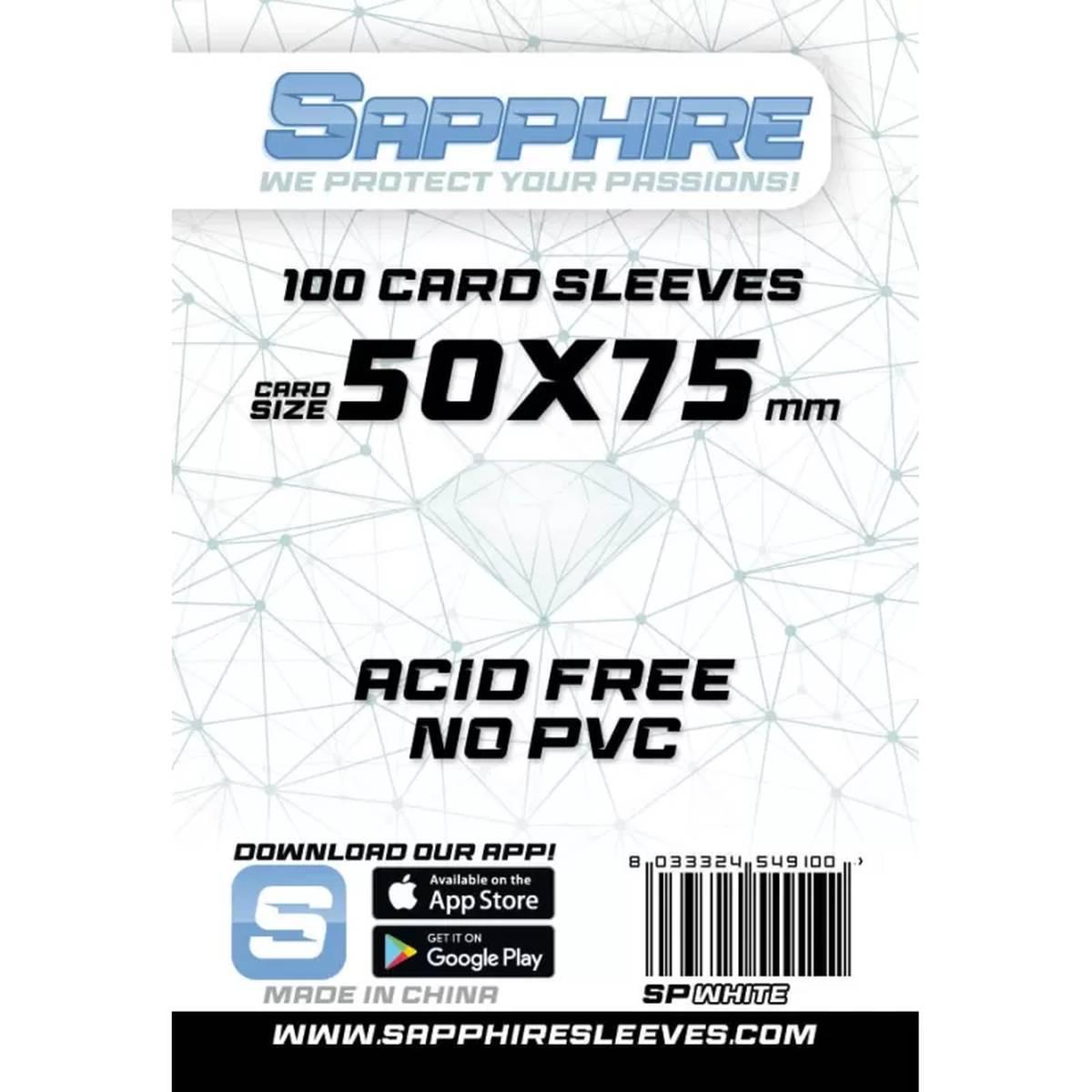 Sapphire Sleeves: 100 Bustine 50x75 mm