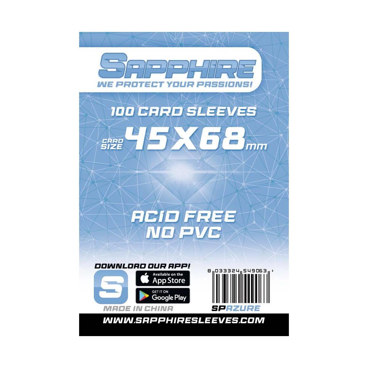 Sapphire Sleeves: 100 Bustine 45x68 mm