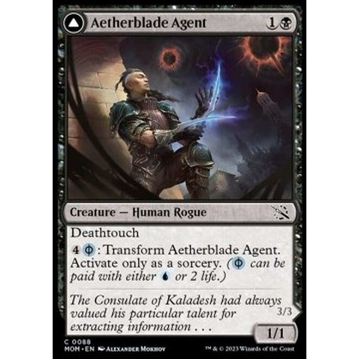 Aetherblade Agent // Gitaxian Mindstinger - Aetherblade Agent // Gitaxian Mindstinger - [MOM] [NM] [Foil]