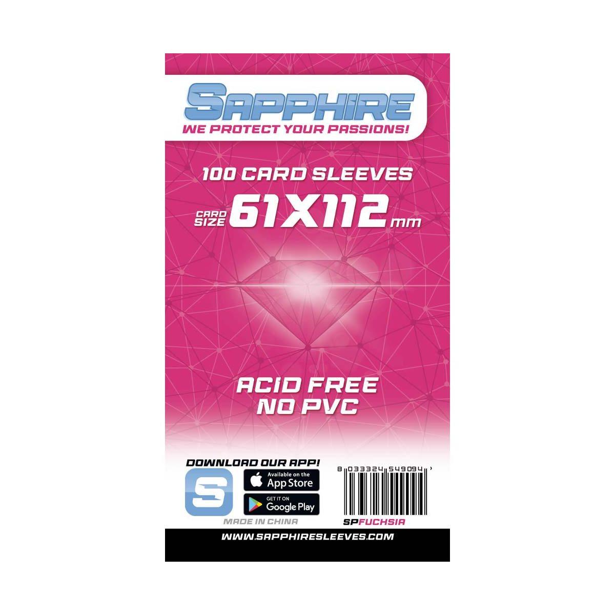 Sapphire Sleeves: 100 Bustine 61x112 mm