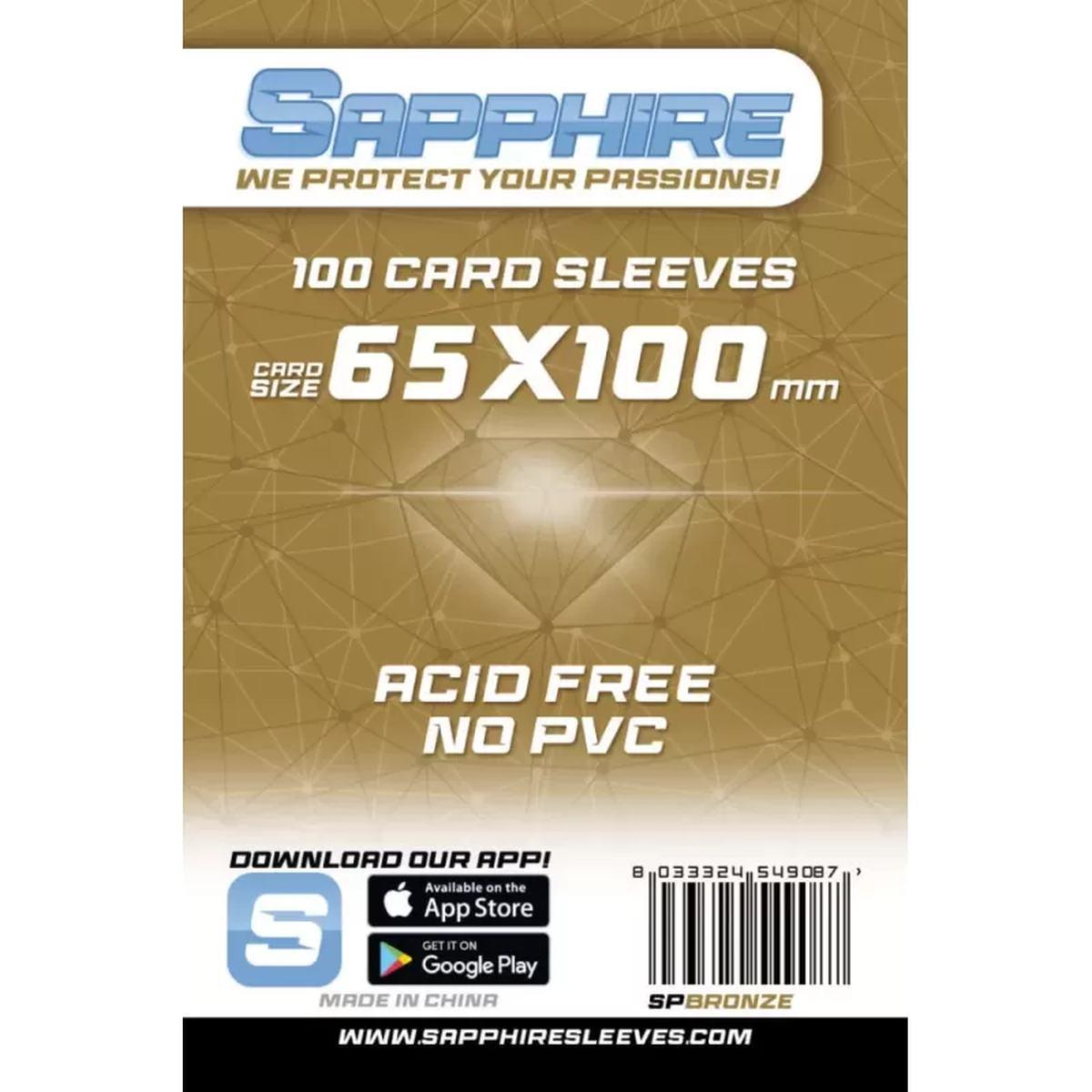 Sapphire Sleeves: 100 Bustine 65x100 mm