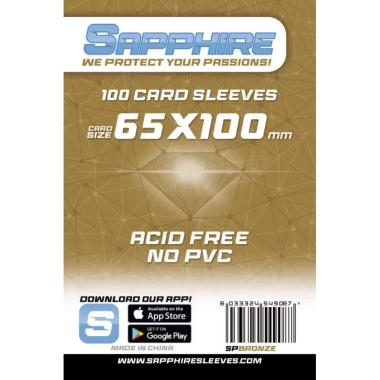 Sapphire Sleeves: 100 Bustine 65x100 mm