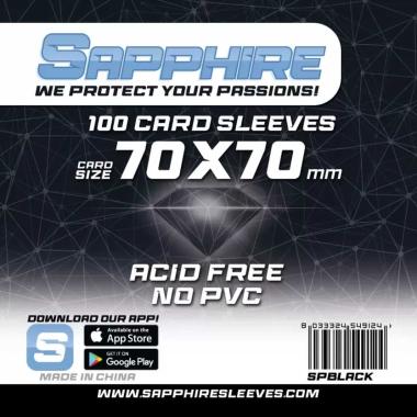 Sapphire Sleeves: 100 Bustine 70x70 mm