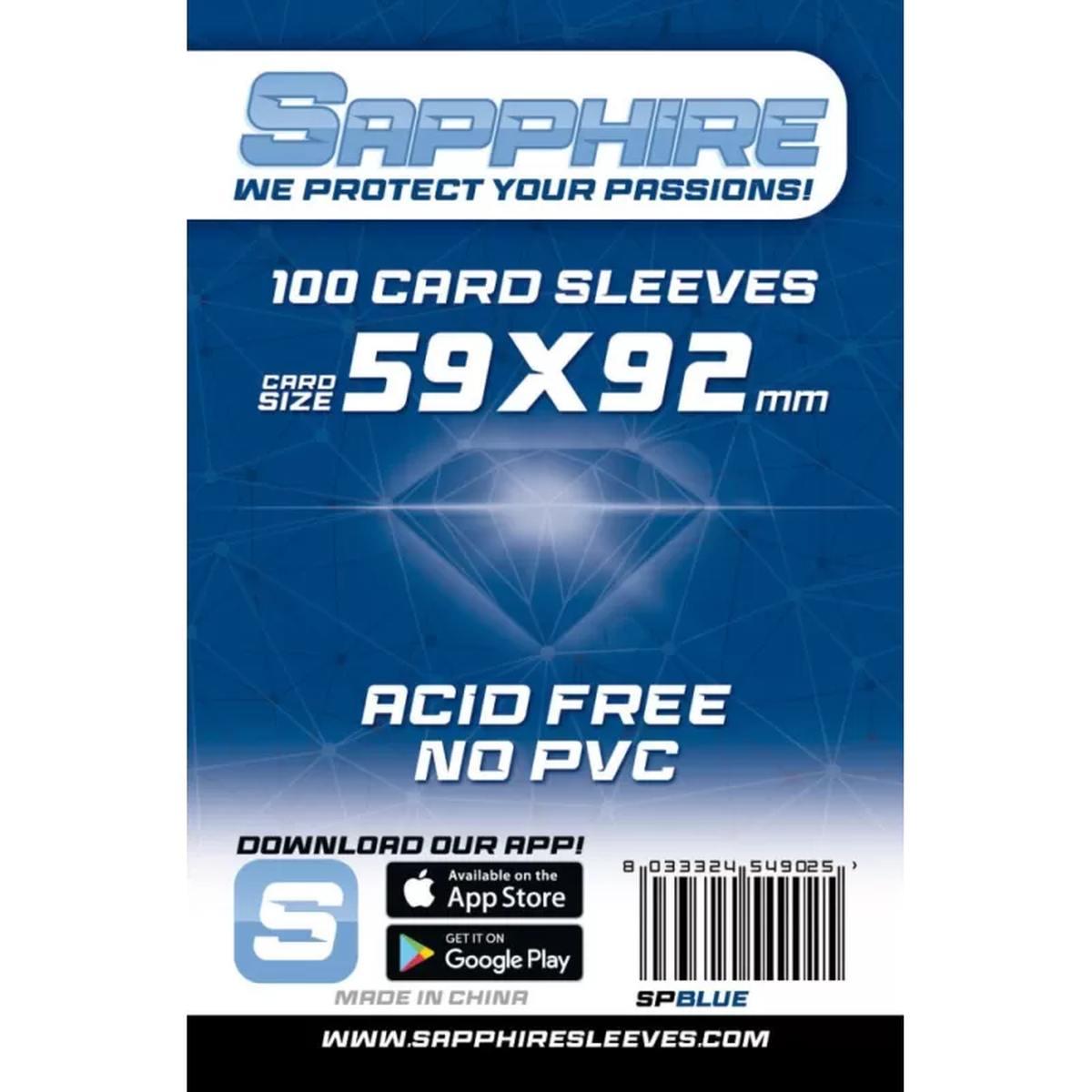 Sapphire Sleeves: 100 Bustine 59x92 mm