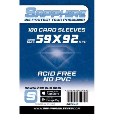 Sapphire Sleeves: 100 Bustine 59x92 mm