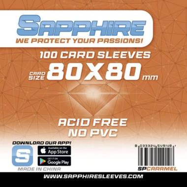 Sapphire Sleeves: 100 Bustine 80x80 mm