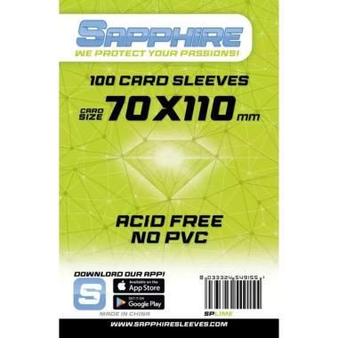 Sapphire Sleeves: 100 Bustine 70x110 mm