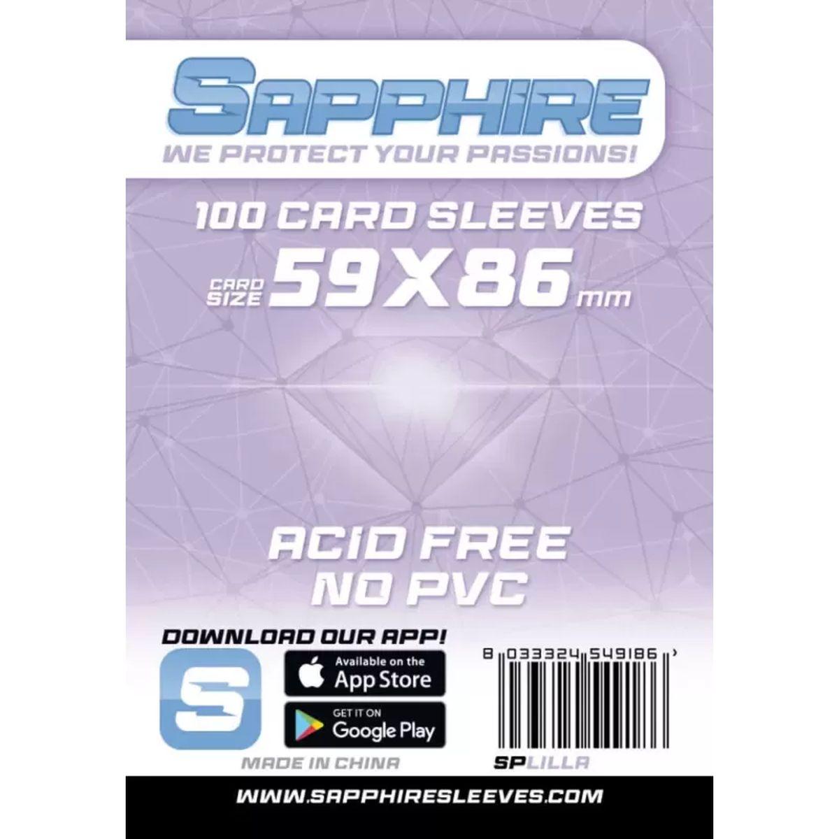 Sapphire Sleeves: 100 Bustine 59x86 mm